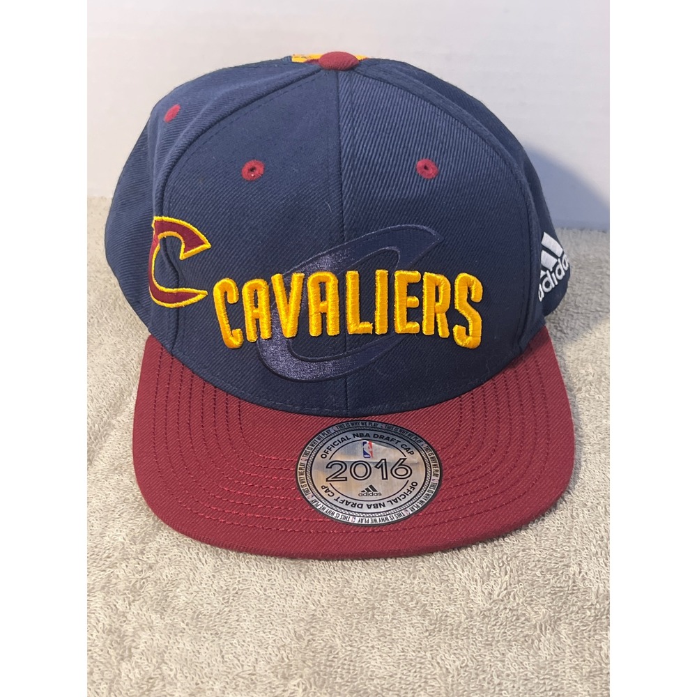 Adidas Cleveland Cavaliers 2016 NBA Draft‎ Cap Navy Red Fitted Size 7 3/8